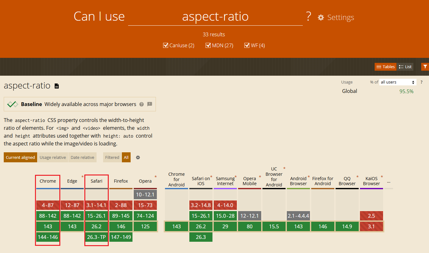 Can I Use 界面预览